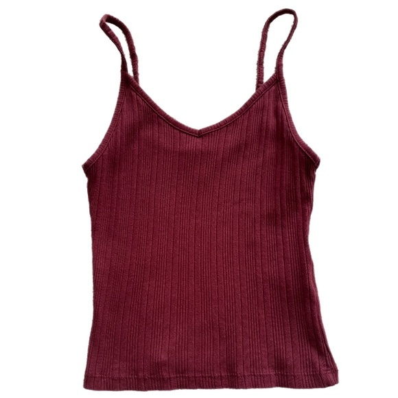 Topshop Burgundy Tank Top‎ - Picture 1 of 9